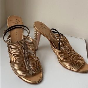 Giuseppe Zanotti Metallic Leather Sandals